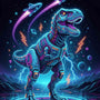 Neon Rex — Diamond Painting Kit design