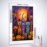 Halloween cats, dogs, spider — Diamond Painting Kit, product view 2