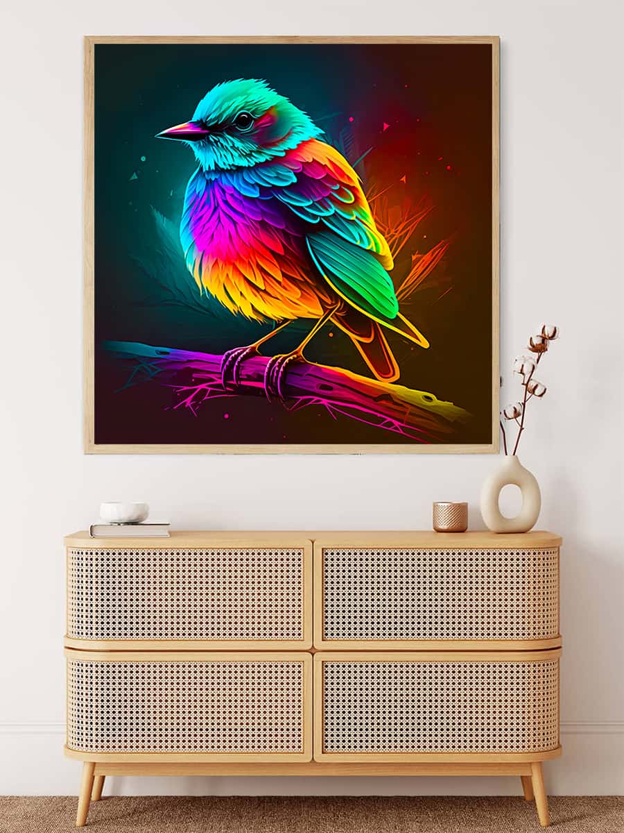 Magic bird colorful — AB Diamond Painting Kit, product view 3