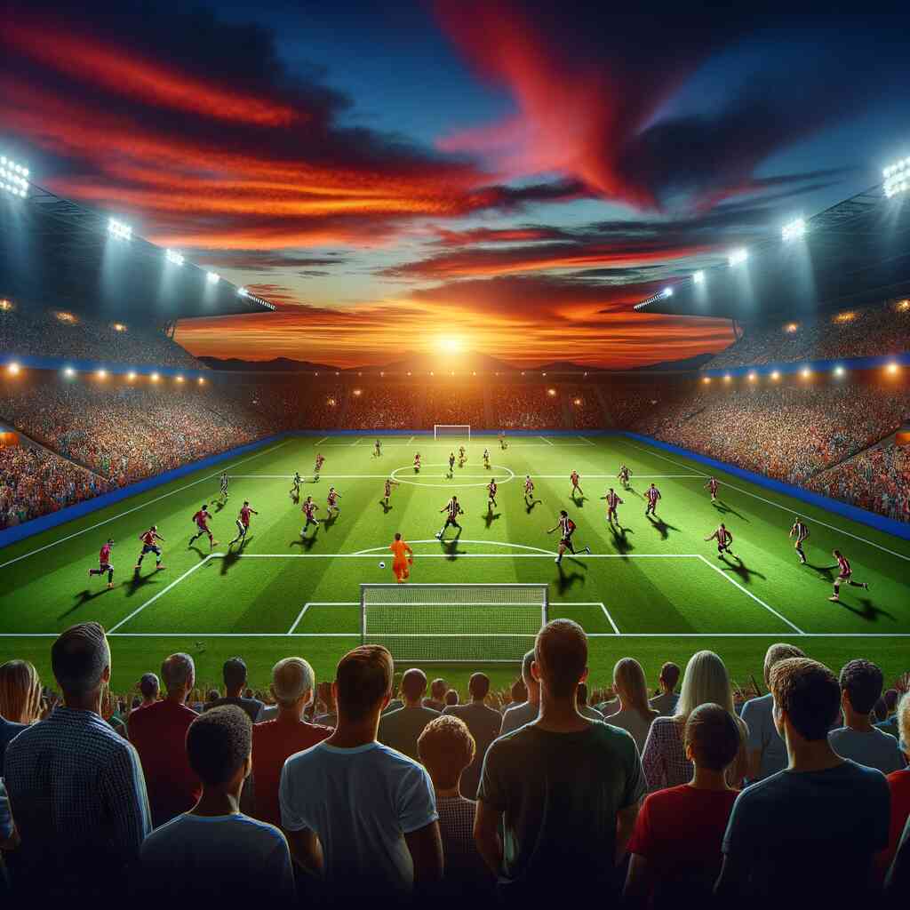 Evening glow in the stadium — Diamond Painting Kit design