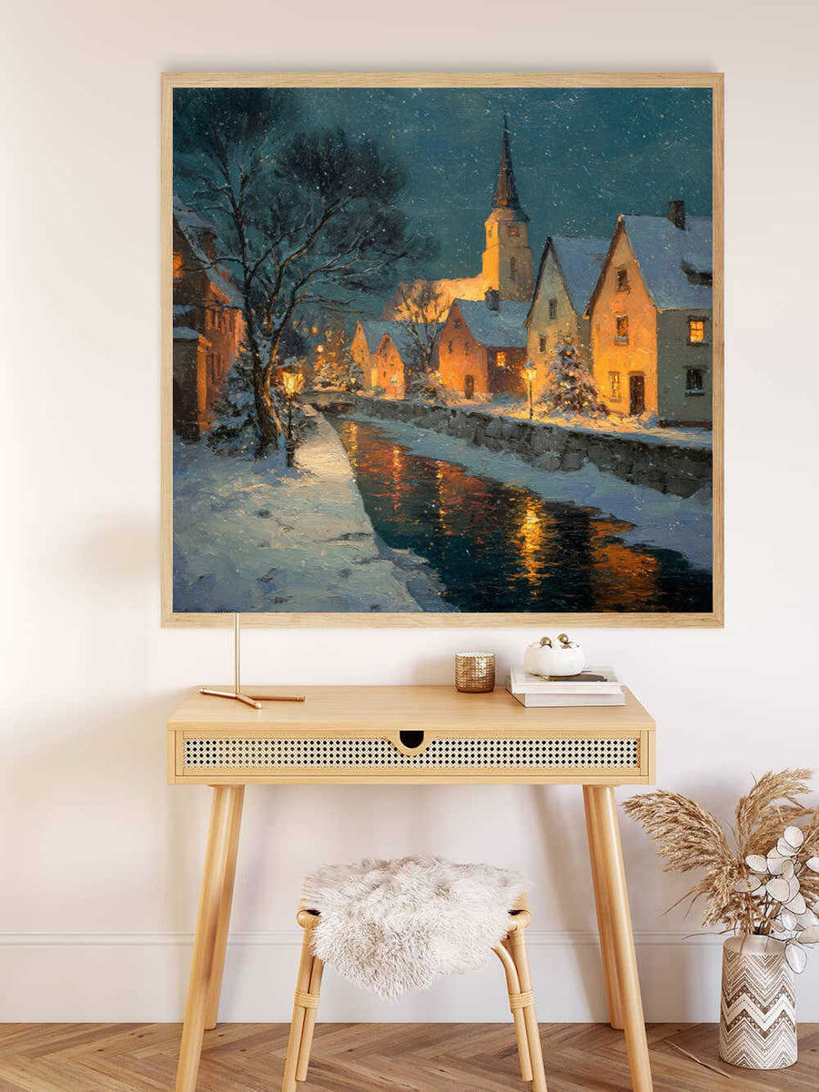 Winter Magic by the River — Diamond Painting Kit, product view 2