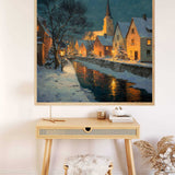 Winter Magic by the River — Diamond Painting Kit, product view 2