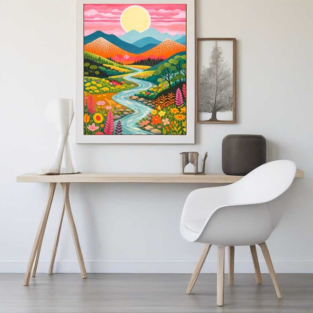 Sunrise in the Valley of Flowers — Diamond Painting Kit, product view 2