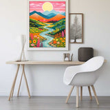Sunrise in the Valley of Flowers — Diamond Painting Kit, product view 2