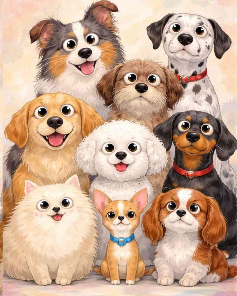 Happy Paws — Diamond Painting Kit design