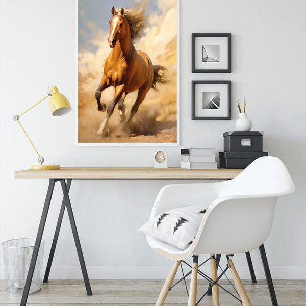 Horse in gallop — Diamond Painting Kit, product view 3