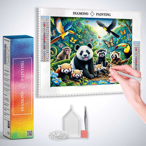 Jungle Friends — Diamond Painting Kit, product view 3