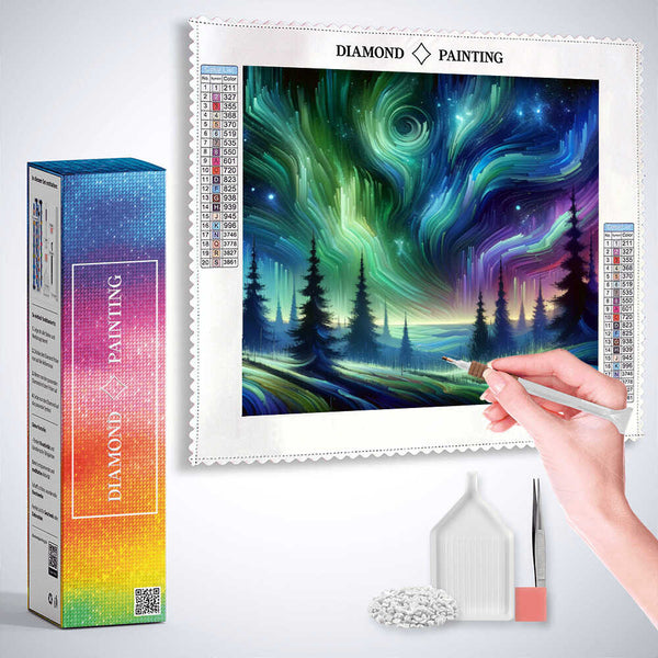 Cosmic Whirlwind Forest — Diamond Painting Kit, product view 3