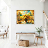 Sunflower Bouquet by the Window — Diamond Painting Kit, product view 2