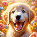 Puppy Golden Retriever — Diamond Painting Kit design