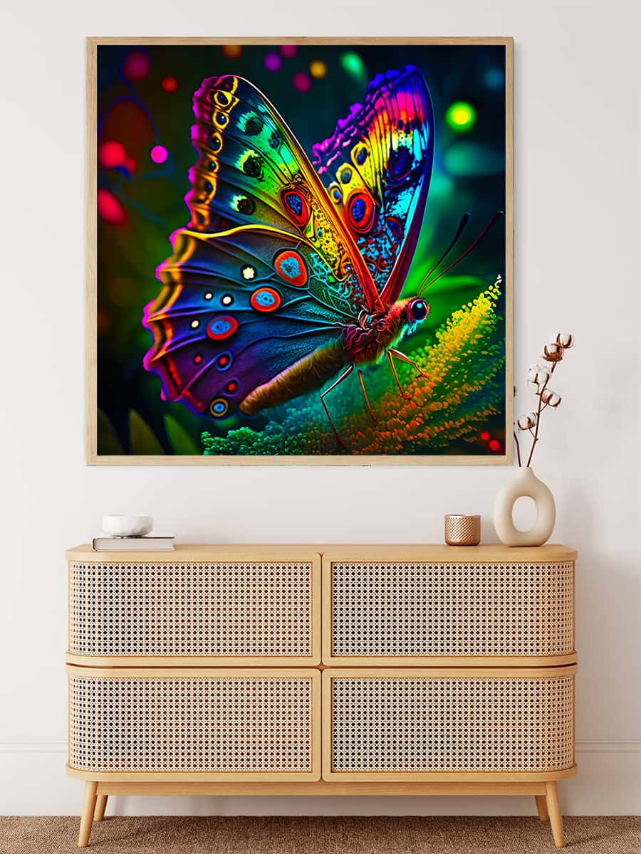 Radiant Butterfly — AB Diamond Painting Kit, product view 3