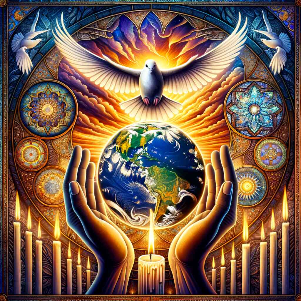 Faith and the Cosmos — Diamond Painting Kit design