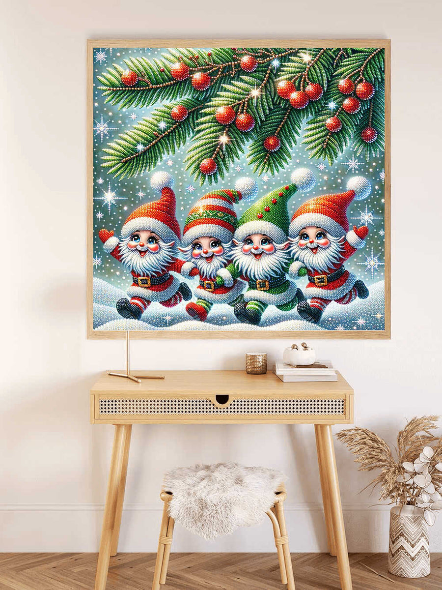 Merry Christmas, elves — Diamond Painting Kit, product view 2