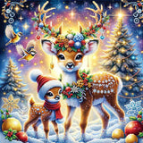 Deer and fawn Christmas — Diamond Painting Kit design