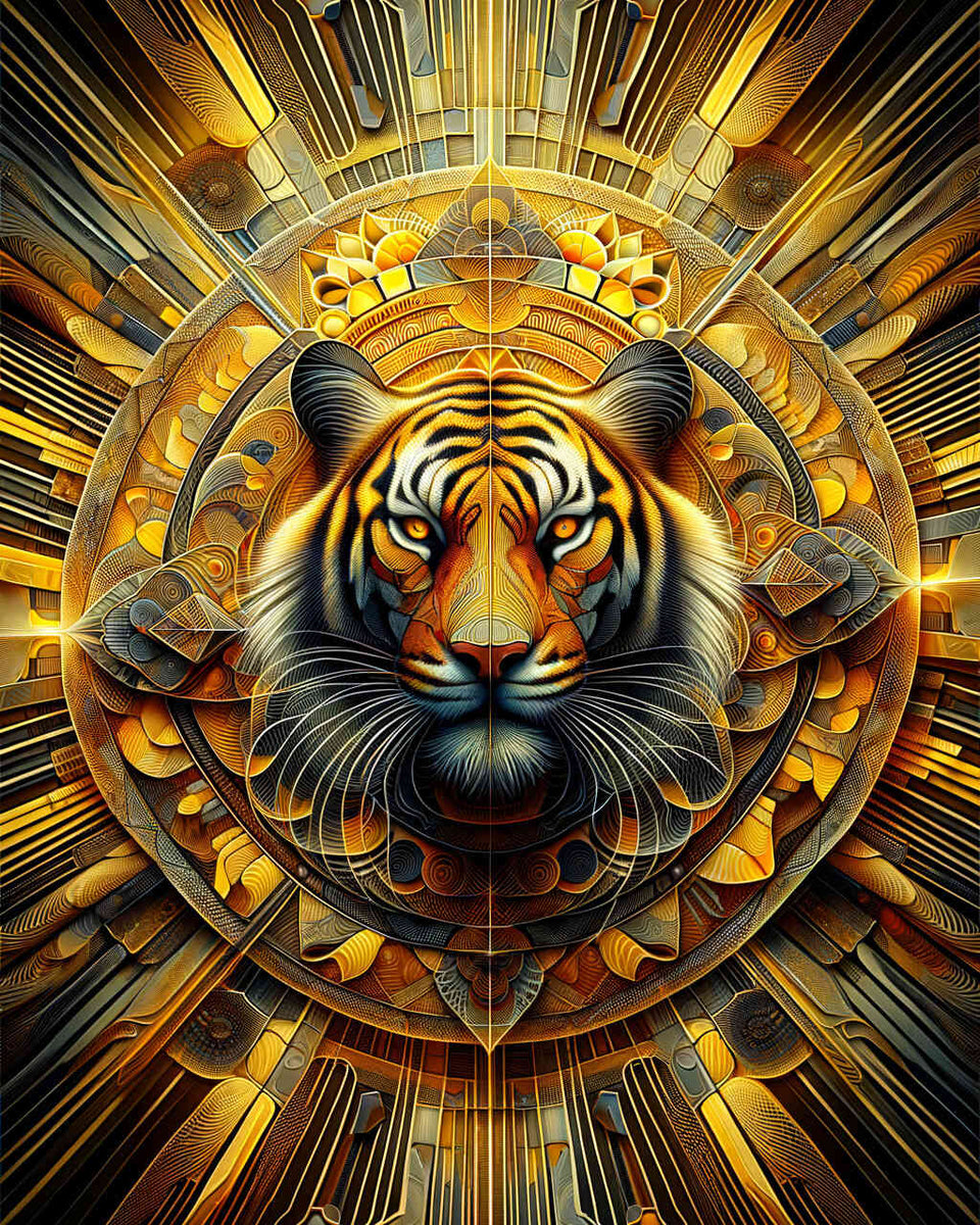 Tiger Mandala — Diamond Painting Kit design