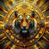 Tiger Mandala — Diamond Painting Kit design