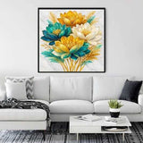 Golden Floral Harmony — Diamond Painting Kit, product view 2
