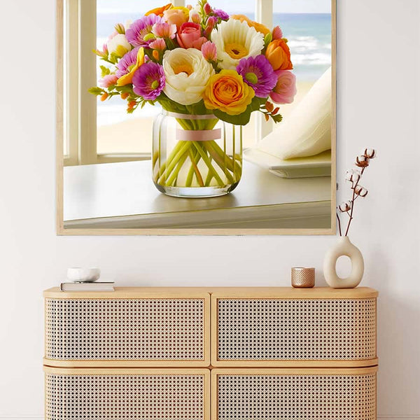 Flower arrangement on the beach — Diamond Painting Kit, product view 3