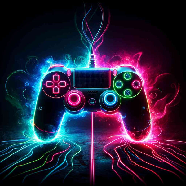 Neon Gaming Visions — Diamond Painting Kit design