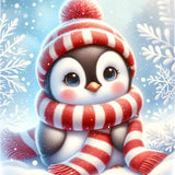 Penguin with scarf — Diamond Painting Kit design