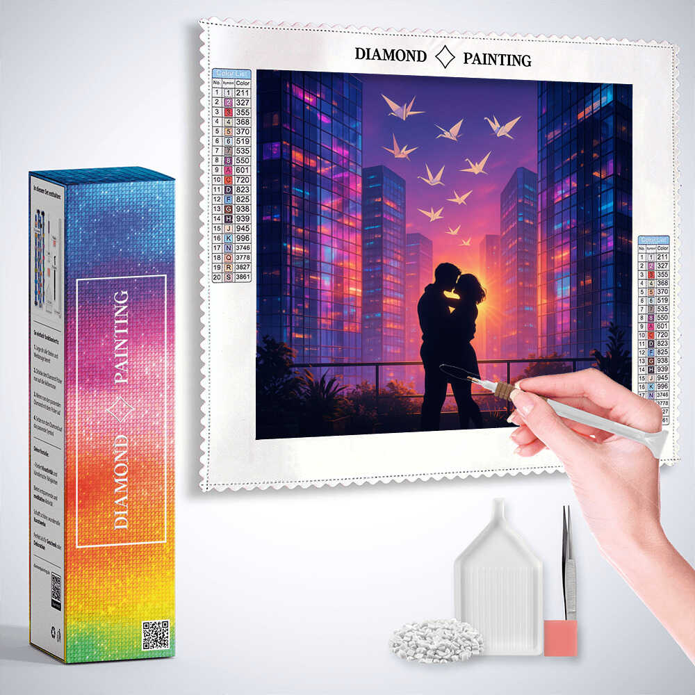 A Kiss in Neon Light — Diamond Painting Kit, product view 3