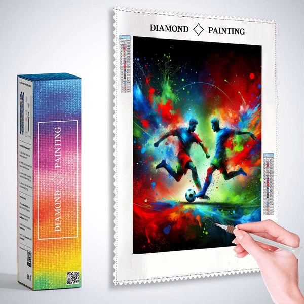 Soccer, splash — Diamond Painting Kit, product view 3