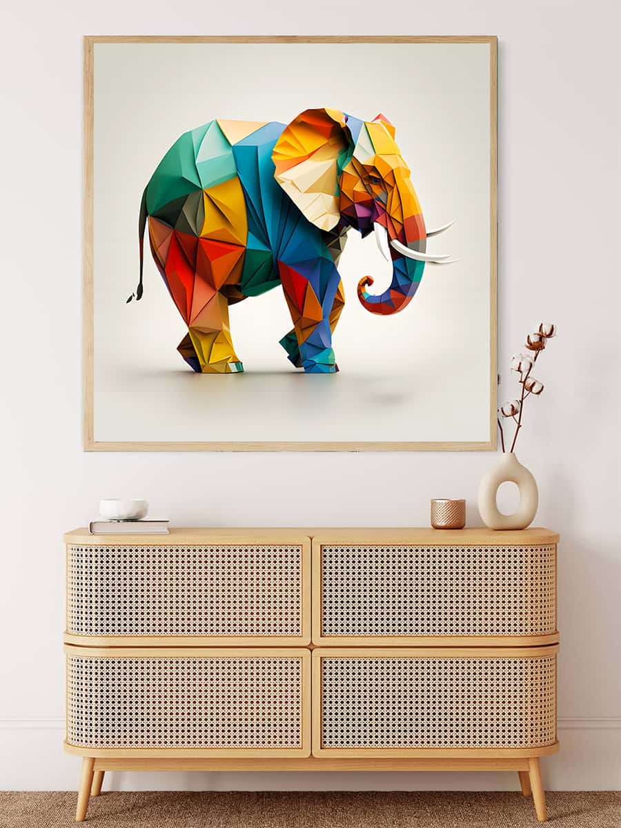 Elephant Paperart — Diamond Painting Kit, product view 3