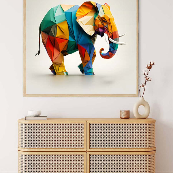 Elephant Paperart — Diamond Painting Kit, product view 3