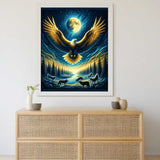 Eagle in the night — Diamond Painting Kit, product view 2