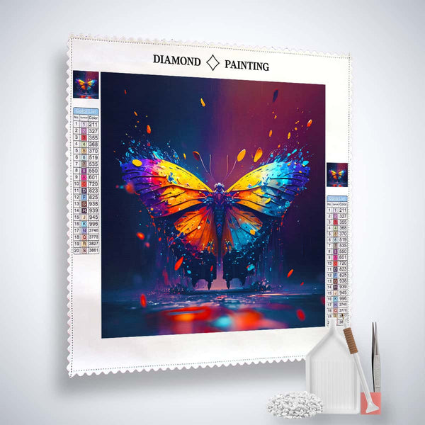 Butterfly Colorful — AB Diamond Painting Kit, product view 2