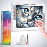 The Cat's Magical Gaze — Diamond Painting Kit, product view 2