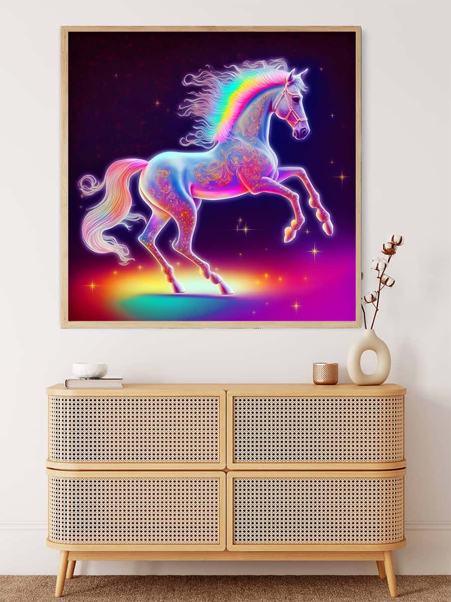 Unicorn Love Colorful — AB Diamond Painting Kit, product view 3
