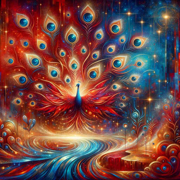 Abstract peacock eyes — Diamond Painting Kit design
