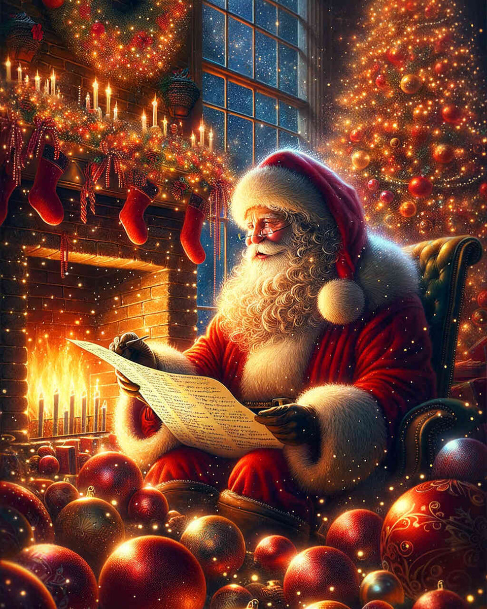 Santa Claus wish list — Diamond Painting Kit design