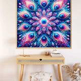 Mosaic Peacock Eyes — Diamond Painting Kit, product view 2