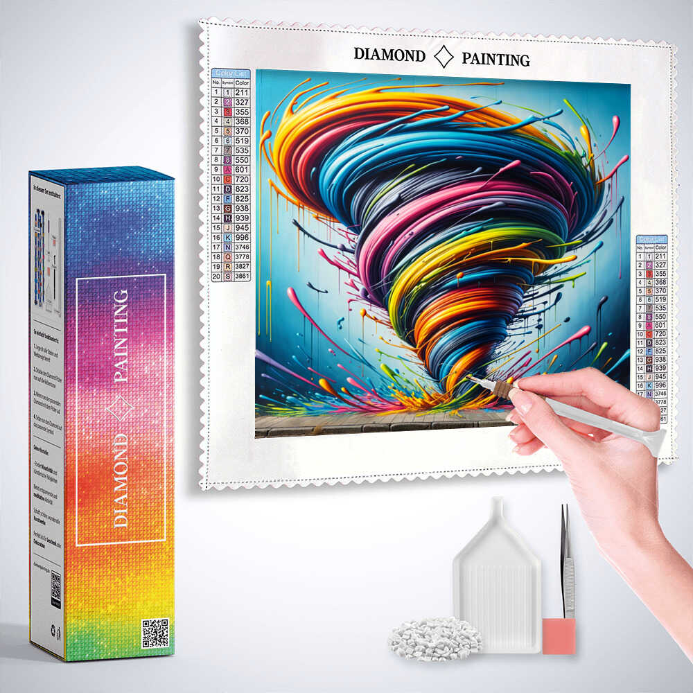 The Rainbow Tornado — Diamond Painting Kit, product view 3