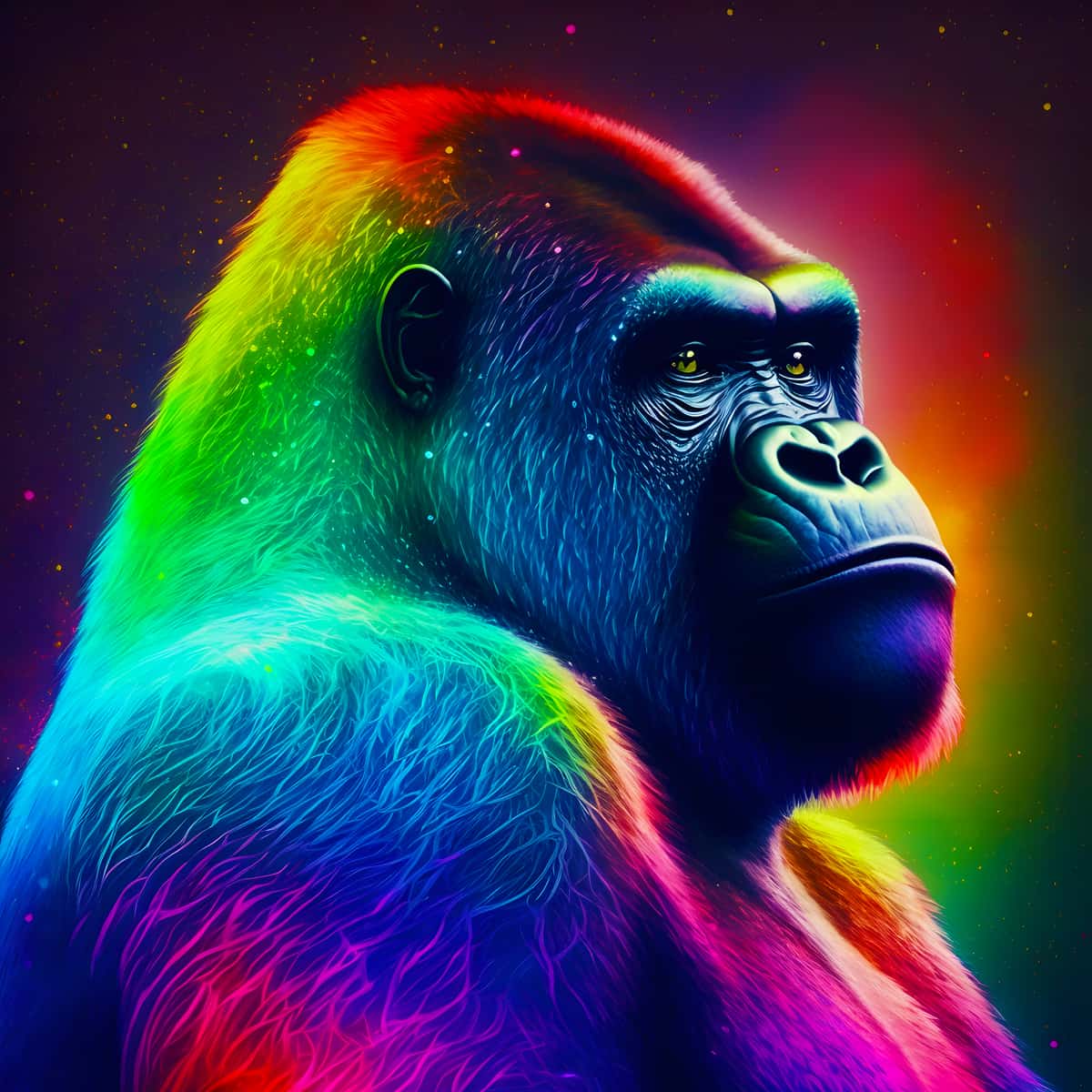 Neon Gorilla — AB Diamond Painting Kit design