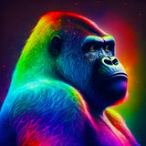Neon Gorilla — AB Diamond Painting Kit design