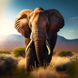 Large Elephant Frontal — Diamond Painting Kit design