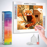 Red Panda in the Autumn Forest — Diamond Painting Kit, product view 3