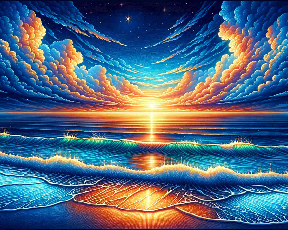Gentle Waves — Diamond Painting Kit design
