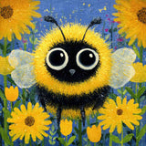 Little Bee in the Sunshine Garden — Diamond Painting Kit design