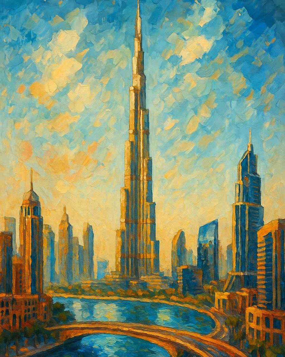 The Sunlit Metropolis — Diamond Painting Kit design