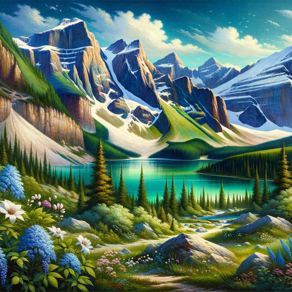 The Mountain Landscape — Diamond Painting Kit design