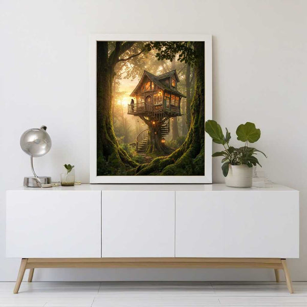 The Enchanted Treehouse (DP-8028) — Diamond Painting Kit, product view 2