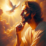 Jesus with dove — Diamond Painting Kit design