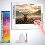 Highland Majesty in the Mist — Diamond Painting Kit, product view 2