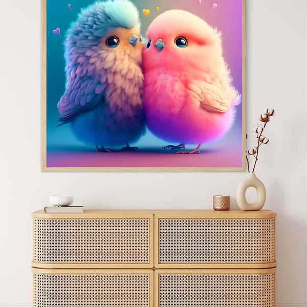 Bird love for two — AB Diamond Painting Kit, product view 3