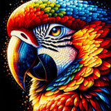 Parrot Portrait — Diamond Painting Kit design