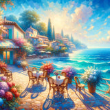 The Seaside Terrace — Diamond Painting Kit design